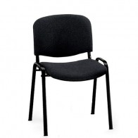 Sedia interlocutoria ufficio in tessuto nero, sedie per scrivania, sala riunioni o d'attesa.