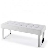 Panca bianca in ecopelle