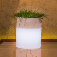Vaso luminoso bianco Venusio