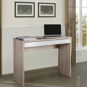 Scrivania ufficio reception rovere dimensioni 100x40x80h cm, scrivanie in legno melaminico con cassetto 
