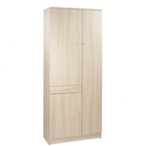 Mobile scarpiera multiuso con cassetto e 6 ripiani. Scarpiere olmo 3 ante in legno per scarpe e stivali, armadietto ideale in lavanderia anche come portascope