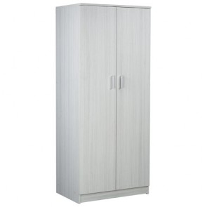Armadio cameretta Sarmog con due ante in legno altezza 182 cm. Armadi per camera da letto con doppia anta di colore eucalipto