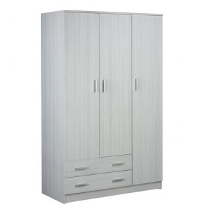 Armadio cameretta tre ante con 2 cassetti in legno altezza 182 cm. Armadi per camerette con tripla anta e cassettiera di colore Eucalipto