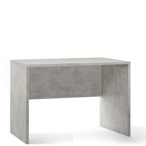 Scrivania ufficio cemento larga 120 cm. Scrivanie in legno porta pc per arredamento camerette, dimensioni  76x120x69 cm.
