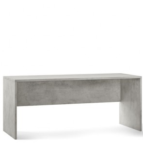 Scrivania ufficio cemento larga 180 cm. Scrivanie in legno porta pc per arredamento camerette, dimensioni 76x180x69 cm.