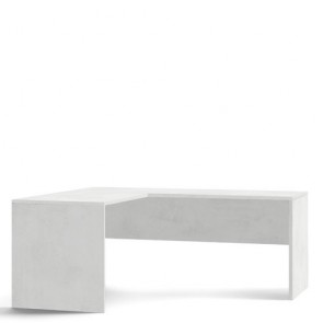 Scrivania angolare sinistro bianco ossido. Scrivanie ufficio in legno porta pc per arredamento camerette, dimensioni 76x160x150 cm.