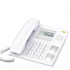 Telefono Alcatel Temporis 56 bianco con rubrica per kit centralino telefonico, telefoni professionale di qualità con identificativo chiamante, display e vivavoce.