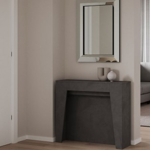 Tavolo consolle antracite allungabile fino a 211 cm. Tavoli consolle allungabili con tre prolunghe in legno, ideali in cucina e sala da pranzo.
