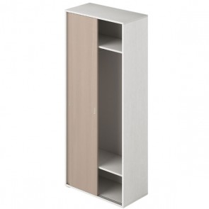 Armadio guardaroba camera da letto due ante in legno scorrevoli. Armadi camerette con doppia anta di colore olmo, misure 212x90x43 cm.