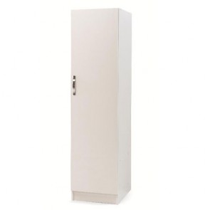 Armadio guardaroba camera da letto con asta appendiabiti. Armadi per cameretta con anta in legno bianco frassinato, misure h180x45x60 cm.