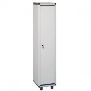 Armadietto in PVC un posto, armadio 1 anta con serratura. Armadietti spogliatoio Haccp sicurezza per i vestiti, dimensioni 39x39x175h cm.