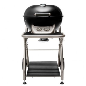Barbecue a gas Outdoorchef con bruciatore smaltato porcellanato. BBQ Ascona 570 G con imbuto girevole Easy Flip, termometro e accensione piezoelettrica.