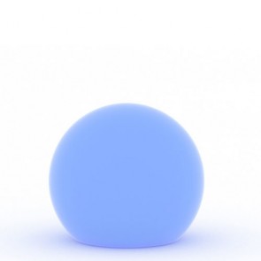 Lampada a palla da giardino 70 cm in resina bianca per esterno. Lampade da terra a sfera illuminate di luce blu, ideali anche per il terrazzo e bordo piscina. 
