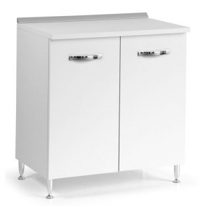 Mobile per cucina componibile 80 cm con due ante bianco frassinato. Mobili base per cucine componibili, dimensioni 85x80x50 cm.