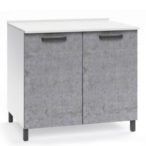 Mobile per cucina componibile 80 cm con due ante cemento. Mobili base per cucine componibili, dimensioni 85x80x50 cm.