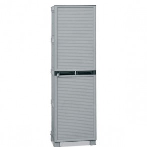 Armadietto in polipropilene sporco pulito un posto, armadio 1 anta lucchettabile. Armadietti spogliatoio Haccp sicurezza per i vestiti, dimensioni 50x39x172h cm.