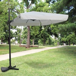 Ombrellone decentrato da giardino 200x300 cm, struttura in acciaio e alluminio. Ombrelloni da terrazzo, ideali anche per il balcone e tavoli esterni.