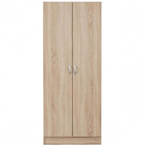 Armadio tuttopiani in legno per camera da letto. Armadi scarpiera per cameretta con due ante di colore quercia