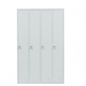 Armadietto metallico ufficio CR-1293, armadio sporco pulito in metallo 4 ante con serratura. Armadietti spogliatoio metallici sicurezza Haccp per i vestiti,