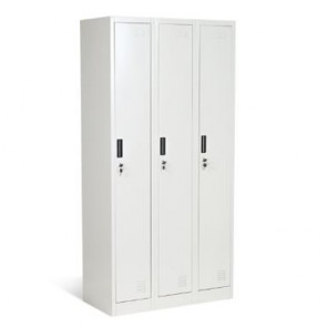 Armadietto metallico spogliatoio ufficio, armadio in metallo 3 ante con serratura. Armadietti metallici per i vestiti,