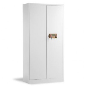 Armadio in metallo per ufficio con tastiera elettronica, armadietto metallico 2 ante.