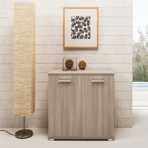 Credenza buffet cucina olmo 80x90x45 cm. Mobiletto multiuso 90 cm con 2 ante, ideale in soggiorno e ufficio.