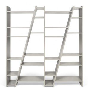 Libreria moderna Temahome per casa e ufficio. Mobile scaffale diagonale per ingresso e soggiorno