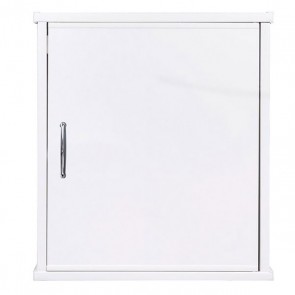 Mobile lavanderia in PVC antiacido per interno. Pensile bagno in resina con ripiano, ideale anche per l'esterno.
