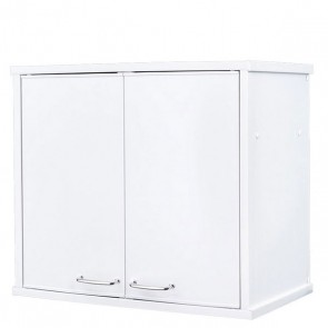 Mobile lavanderia in PVC antiacido per interno. Pensile bagno in resina con ripiano, ideale anche per l'esterno.