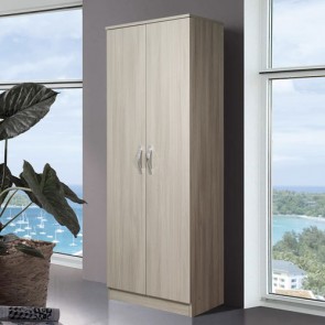 Armadio multiuso scarpiera con 2 ante e 5 ripiani interni. Scarpiere armadietto in legno colore olmo, ideale per tutti i modelli di scarpe e stivali. 