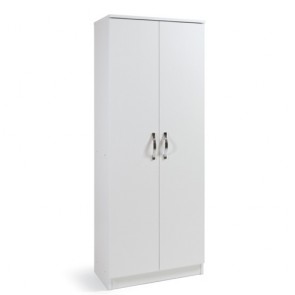 Armadio multiuso scarpiera con 2 ante e 5 ripiani interni. Scarpiere armadietto in legno colore bianco frassinato, ideale per tutti i modelli di scarpe e stivali.