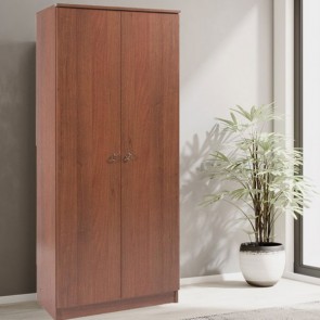 Armadio multiuso scarpiera con 2 ante e 5 ripiani interni. Scarpiere armadietto in legno colore noce antico, ideale per tutti i modelli di scarpe e stivali. 