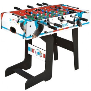 Calciobalilla professionale in legno per casa. Biliardino pieghevole per bambini con segnapunti e palline incluse.
