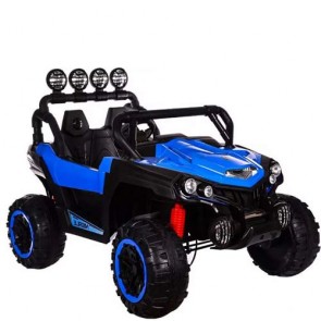 Auto elettrica per bambini 12 Volt due posti con telecomando e bluetooth. Macchina SUV elettrico colore blu 