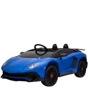 Macchina elettrica 12 volt Lamborghini Aventador per bambini con telecomando e due poggiatesta.