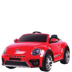 Auto elettriche con batteria 12 volt, maggiolino cabrio Volkswagen per bambini con telecomando. Maggiolone macchina elettrica rossa per bambino con radiocomando.