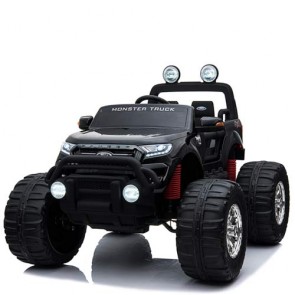 Macchina elettrica per bambini Ford Monster Truck 12 Volt a due posti con telecomando. Fuoristrada elettrico SUV 12V 4x4 