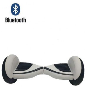 Monopattino elettrico bilanciato bianco 10.5 pollici con bluetooth. Lo smart balance wheel è semplicissimo da guidare, overboard scooter con fari led