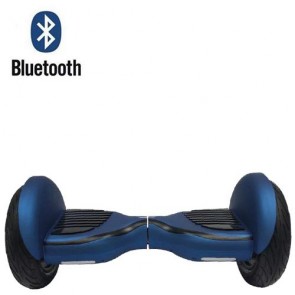 Monopattino elettrico bilanciato blu 10.5 pollici con bluetooth. Lo smart balance wheel è semplicissimo da guidare, overboard scooter con fari led