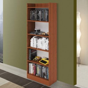 Libreria verticale componibile noce antico alta 180 cm, librerie componibili e modulari in legno per ufficio e camerette bambini.