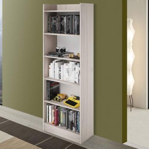 Libreria verticale componibile olmo alta 180 cm, librerie componibili e modulari in legno per ufficio e camerette bambini.