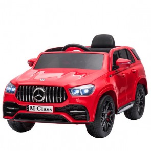 Macchina elettriche 12V Mercedes Benz class- M per bambini con telecomando. Fuoristrada elettrico SUV colore rosso per bambino con fari a led.