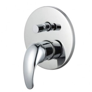 Miscelatore bagno serie Euro in ottone cromato. Miscelatori per doccia a incasso con deviatore