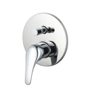 Miscelatore bagno serie Luna in ottone cromato. Miscelatori per doccia a incasso con deviatore, 