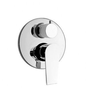 Miscelatore bagno serie Logos in ottone cromato. Miscelatore per doccia a incasso con deviatore