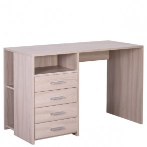 Scrivania ufficio olmo con cassettiera. Scrivanie in legno porta pc per camerette completa di tre cassetti, dimensioni 76x154x55 cm.