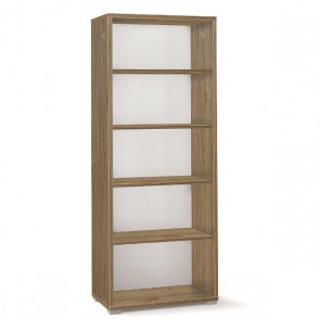 Libreria ufficio con 2 ripiani regolabili. Mobile librerie a giorno noce stelvio con 4 ripiani, misure 182x71x41 cm.