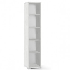Libreria ufficio con 2 ripiani regolabili. Mobile librerie a giorno bianca con 4 ripiani, misure 199x39x41 cm.