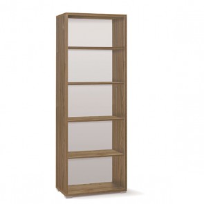 Libreria ufficio con 2 ripiani regolabili. Mobile a giorno noce stelvio con 4 ripiani, misure 199x71x41 cm.