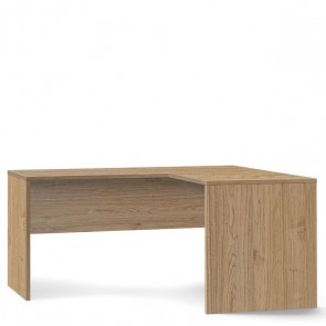 Scrivania angolare destro noce. Scrivanie ufficio in legno porta pc per arredamento camerette, dimensioni 76x160x150 cm.